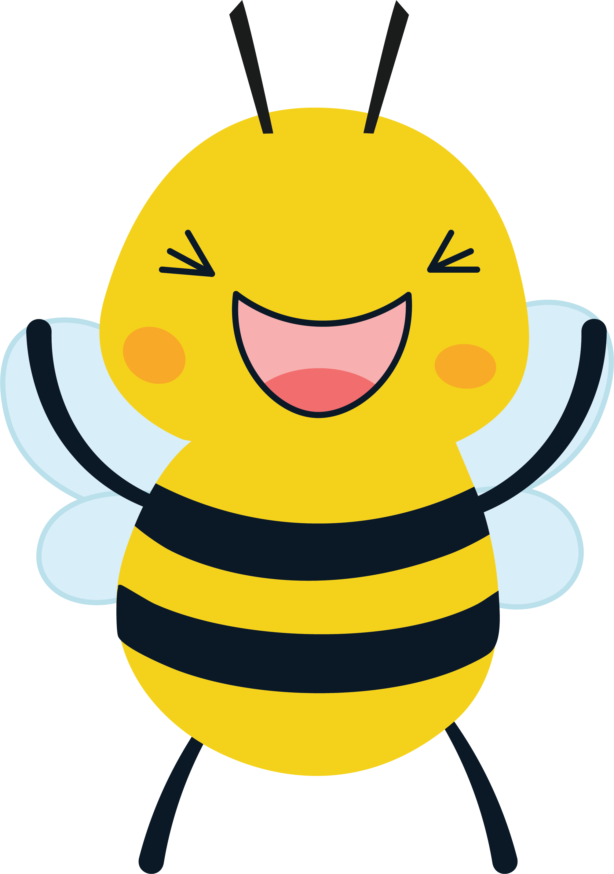 Excited bee character